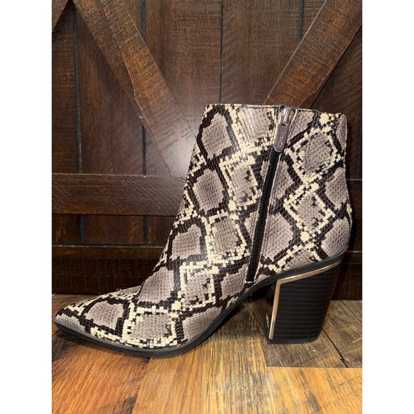 CIRCUS Sam Edelman CAL Snakeskin Embossed Boot Bootie Size 10 - Picture 5 of 14